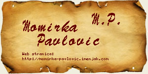 Momirka Pavlović vizit kartica